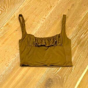 Salty Light Brown Cropped Tank Small